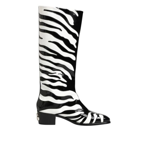 Dolce & Gabbana Men Black and White Boots - Picture 1 of 6